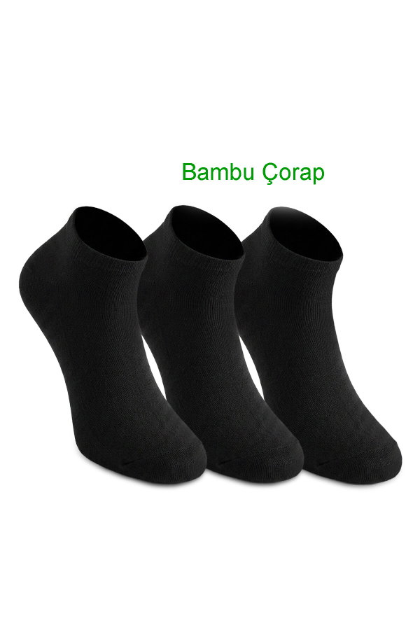 Slazenger JEFRY 3 lü Erkek Bambu Siyah Çorap