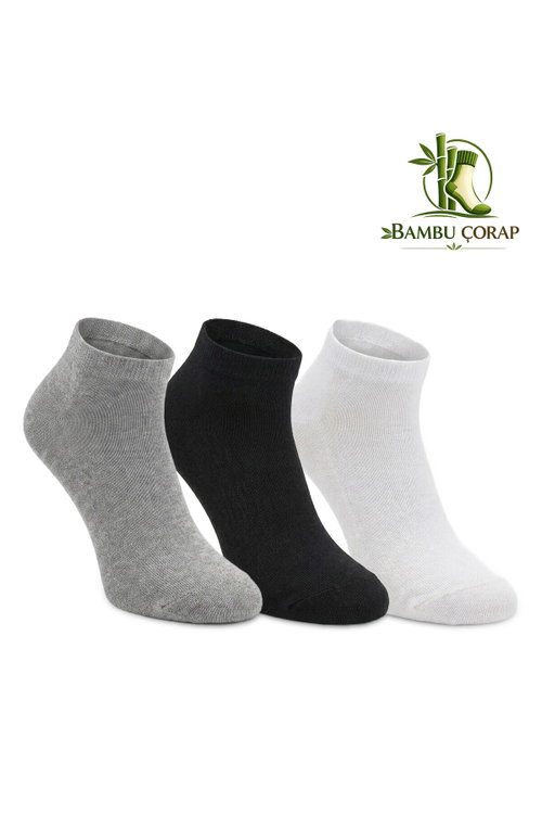 Slazenger JEFRY 3 lü Erkek Bambu Siyah / Gri Çorap