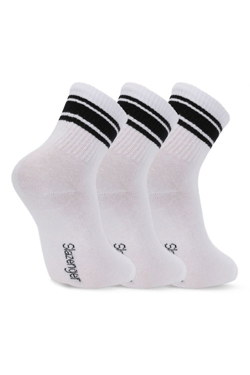 Slazenger JELLY 3 lü Erkek Beyaz Çorap