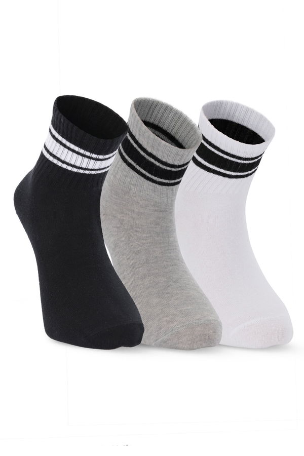 Slazenger JELLY 3 lü Erkek Siyah / Gri Çorap