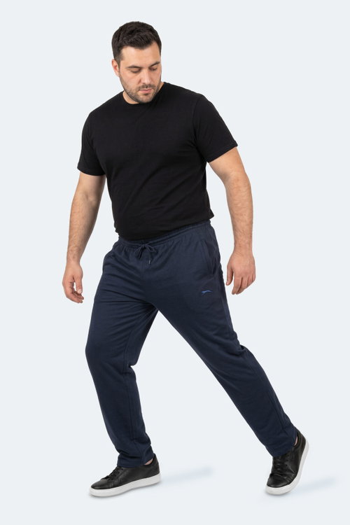 Slazenger JERRY Büyük Beden Erkek Cepli Lacivert Eşofman Altı