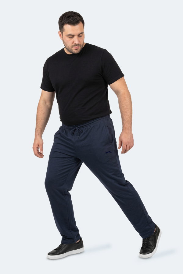 Slazenger JERRY Büyük Beden Erkek Cepli Lacivert Eşofman Altı