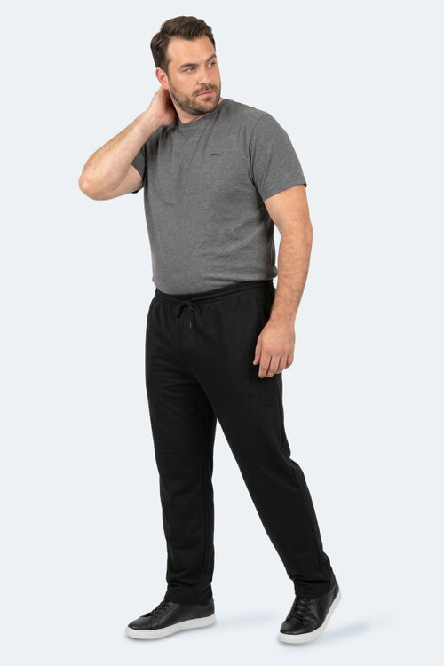 Slazenger JERRY Büyük Beden Erkek Cepli Siyah Eşofman Altı