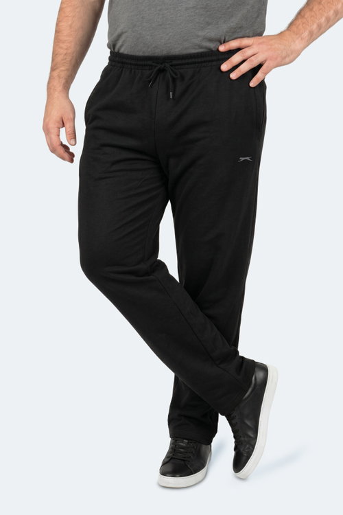 Slazenger JERRY Büyük Beden Erkek Cepli Siyah Eşofman Altı