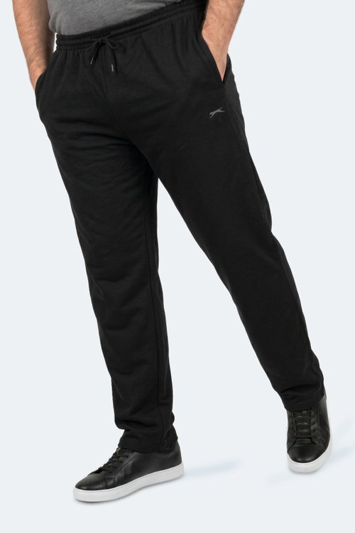 Slazenger JERRY Büyük Beden Erkek Cepli Siyah Eşofman Altı