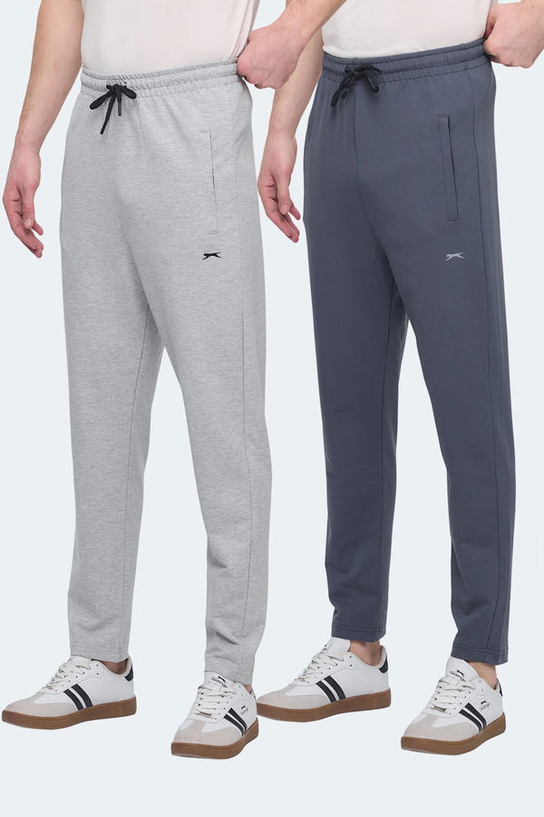 Slazenger JERRY NRM 2 Lİ SET Erkek Gri - Koyu Gri Eşofman Altı