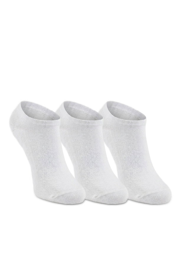 Slazenger JESTER 3 lü Kadın Bambu Beyaz Çorap