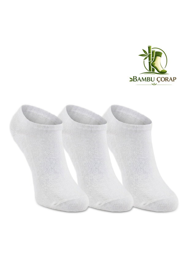 Slazenger JESTER 3 lü Kadın Bambu Beyaz Çorap