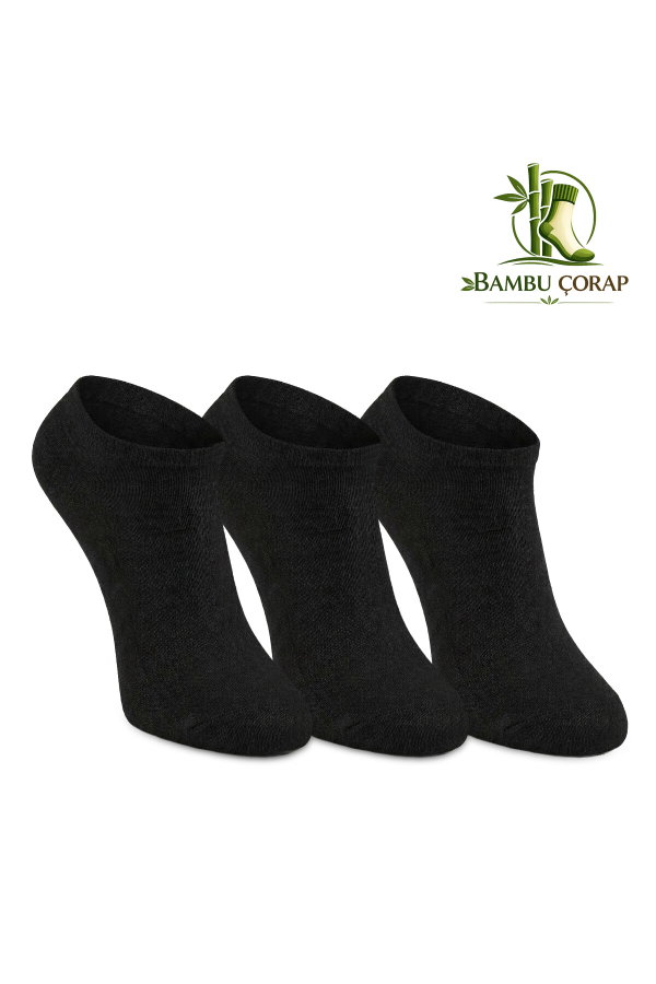 Slazenger JESTER 3 lü Kadın Bambu Siyah Çorap