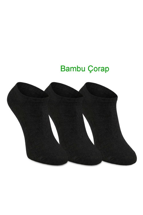Slazenger JESTER 3 lü Kadın Bambu Siyah Çorap