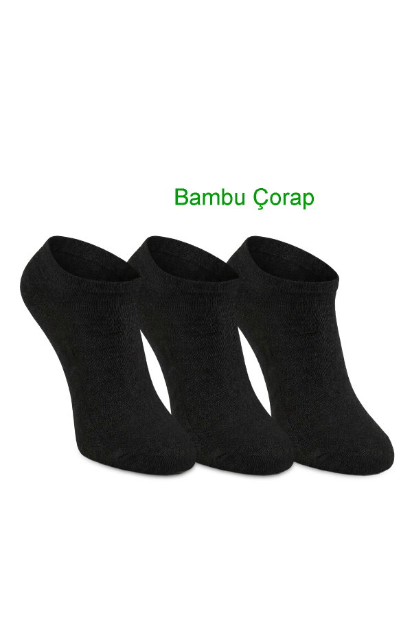 Slazenger JESTER 3 lü Kadın Bambu Siyah Çorap