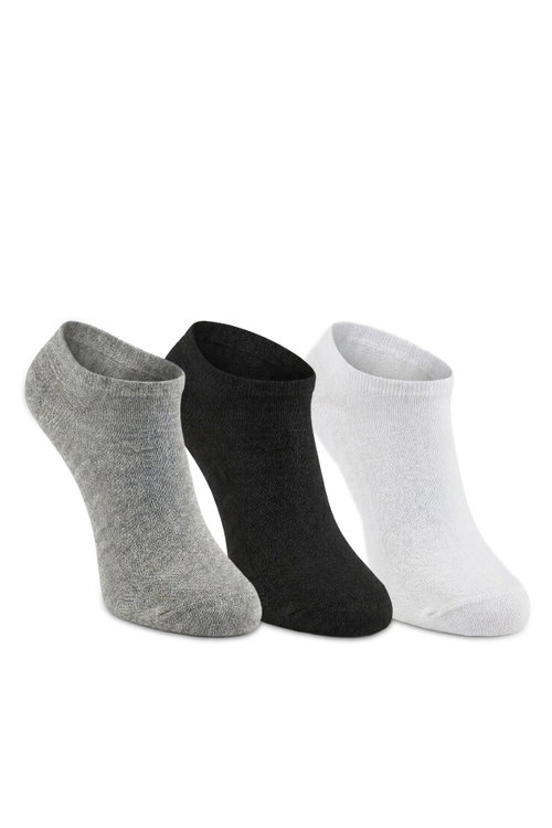Slazenger JESTER 3 lü Kadın Bambu Siyah / Gri Çorap