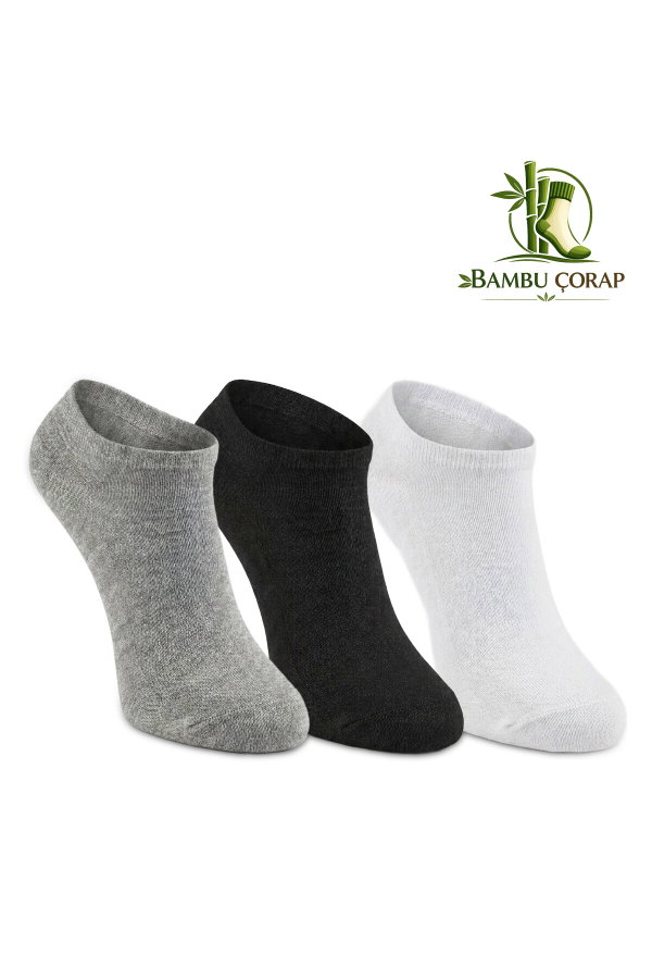 Slazenger JESTER 3 lü Kadın Bambu Siyah / Gri Çorap