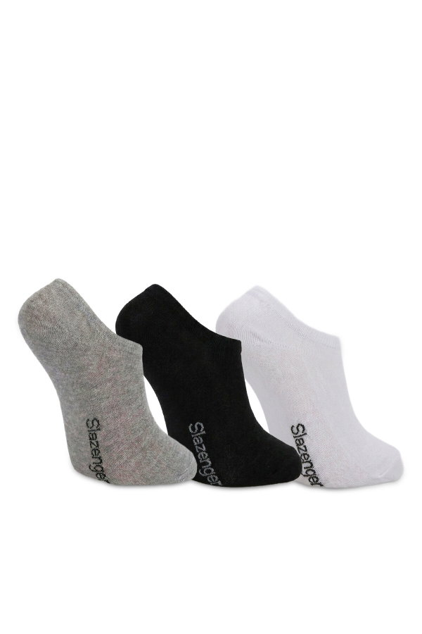 Slazenger JESTER 3 lü Kadın Bambu Siyah / Gri Çorap