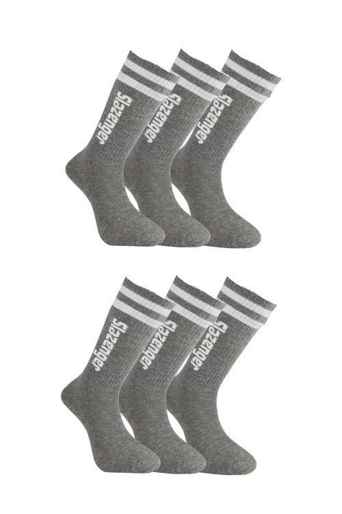 Slazenger JINN 6 lı Set Erkek Gri Çorap