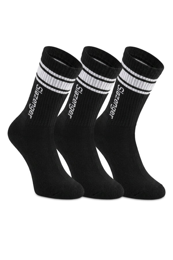 Slazenger JINN 3 lü Erkek Spor Siyah Çorap