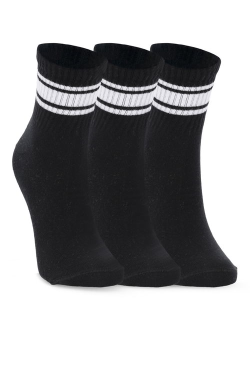 Slazenger JOKES 3 lü Kadın Siyah Çorap