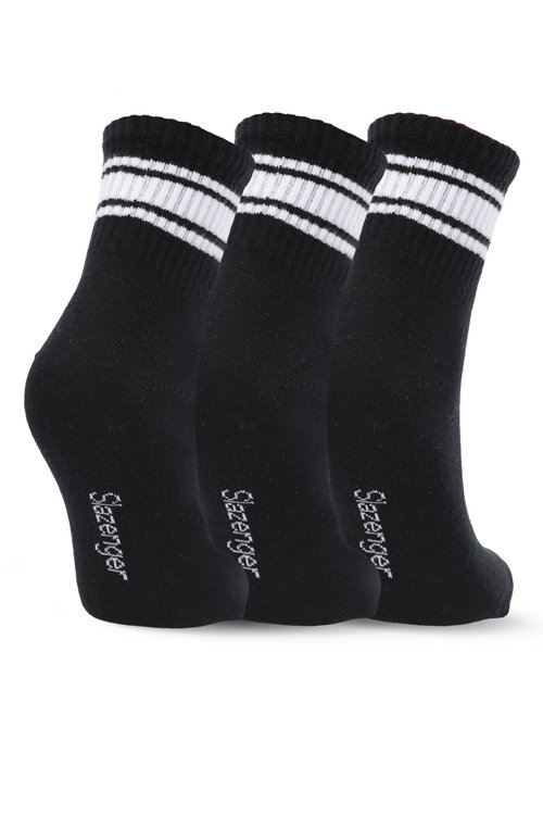 Slazenger JOKES 3 lü Kadın Siyah Çorap