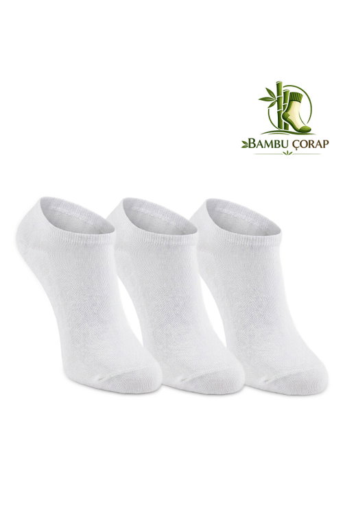 Slazenger JOLLY 3 lü Erkek Bambu Beyaz Çorap