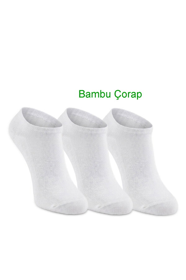 Slazenger JOLLY 3 lü Erkek Bambu Beyaz Çorap