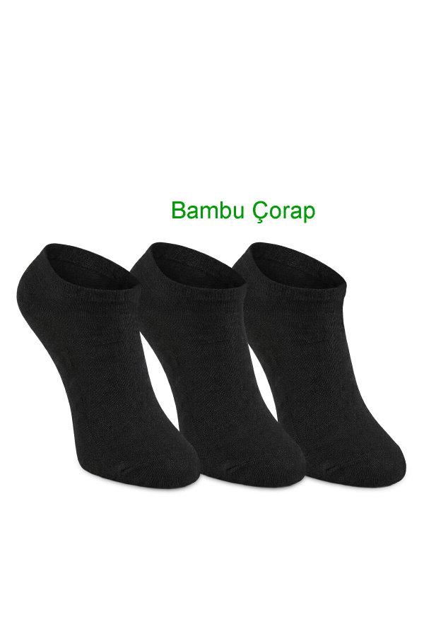 Slazenger JOLLY 3 lü Erkek Bambu Siyah Çorap