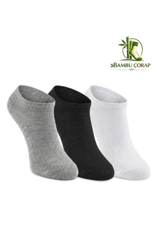 Slazenger JOLLY 3 lü Erkek Bambu Siyah / Gri Çorap
