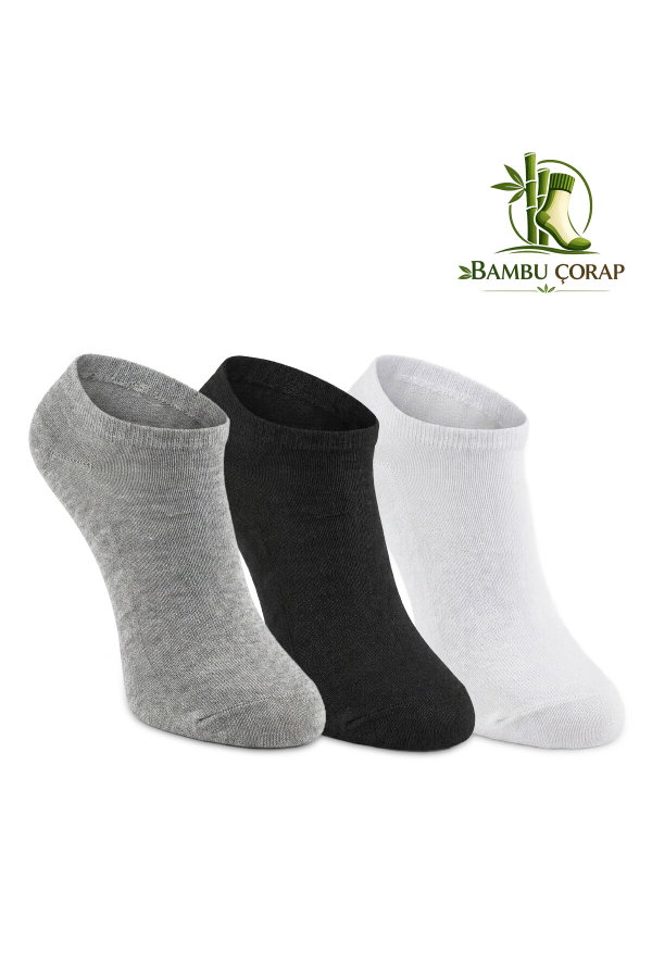 Slazenger JOLLY 3 lü Erkek Bambu Siyah / Gri Çorap