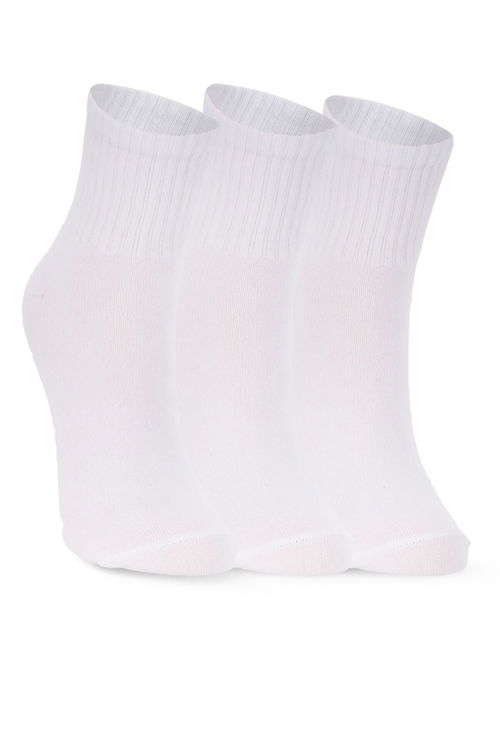 Slazenger JORIX 3 lü Kadın Beyaz Çorap