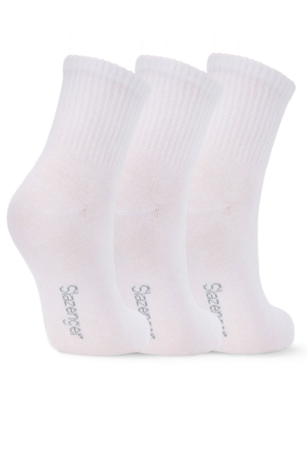 Slazenger JORIX 3 lü Kadın Beyaz Çorap