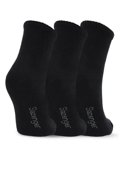 Slazenger JORIX 3 lü Kadın Siyah Çorap