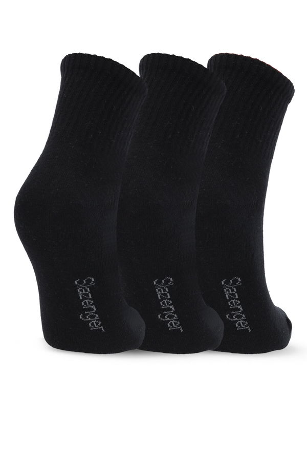 Slazenger JORIX 3 lü Kadın Siyah Çorap