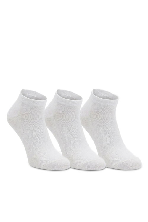 Slazenger JOYRIDE 3 lü Kadın Bambu Beyaz Çorap