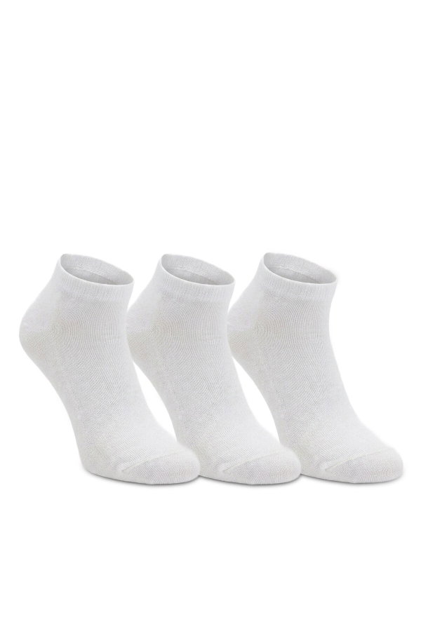 Slazenger JOYRIDE 3 lü Kadın Bambu Beyaz Çorap