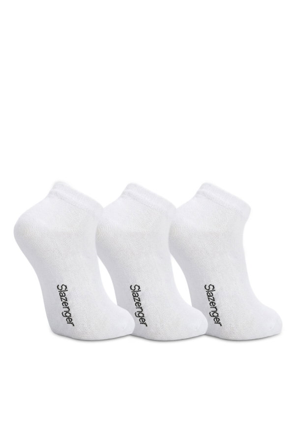 Slazenger JOYRIDE 3 lü Kadın Bambu Beyaz Çorap