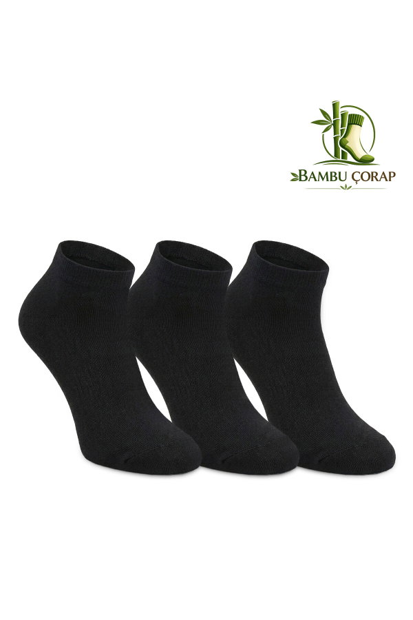 Slazenger JOYRIDE 3 lü Kadın Bambu Siyah Çorap