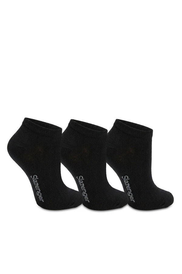 Slazenger JOYRIDE 3 lü Kadın Bambu Siyah Çorap