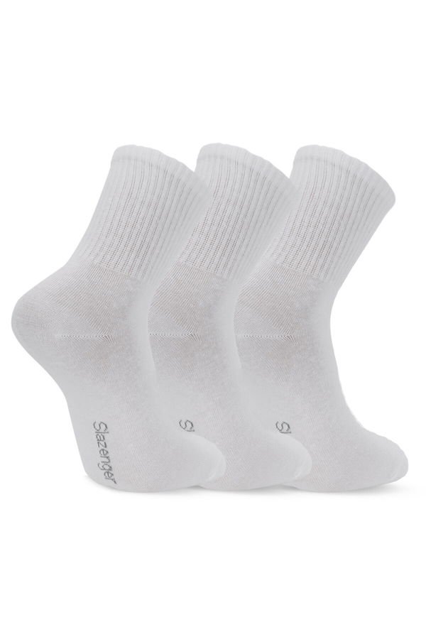 Slazenger JUMPY 3 lü Erkek Beyaz Çorap