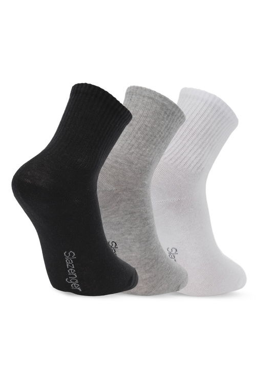 Slazenger JUMPY 3 lü Erkek Siyah / Gri Çorap