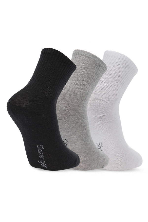 Slazenger JUMPY 3 lü Erkek Siyah / Gri Çorap