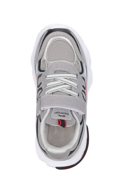 Slazenger KAFKA P Unisex Çocuk Cırt Cırtlı Gri / Siyah Günlük Spor Ayakkabısı