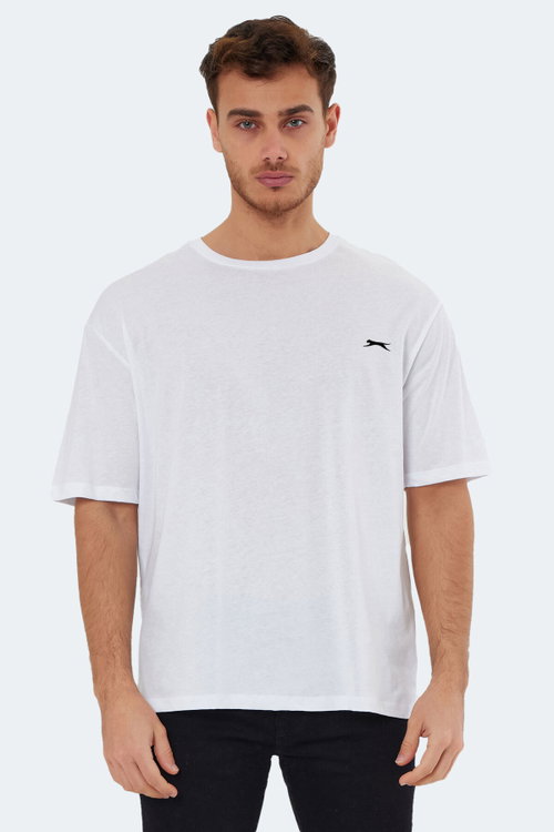 Slazenger KAISER 3 lü Set Erkek Oversıze Beyaz - Haki - Yeşil Tişört