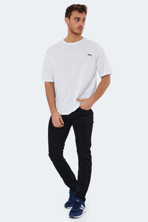 Slazenger KAISER 3 lü Set Erkek Oversıze Beyaz - Haki - Yeşil Tişört
