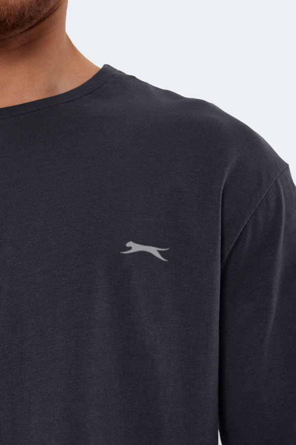 Slazenger KAISER IN Oversize Erkek Tişört Antrasit