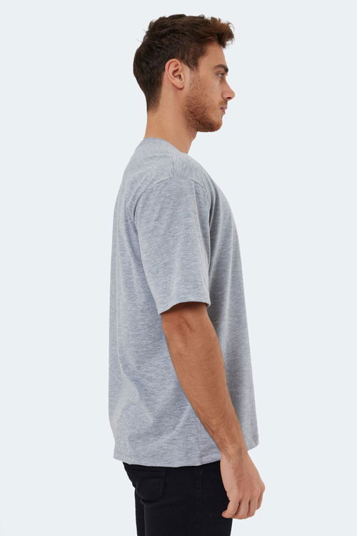 KAISER IN Oversize Erkek Tişört Gri