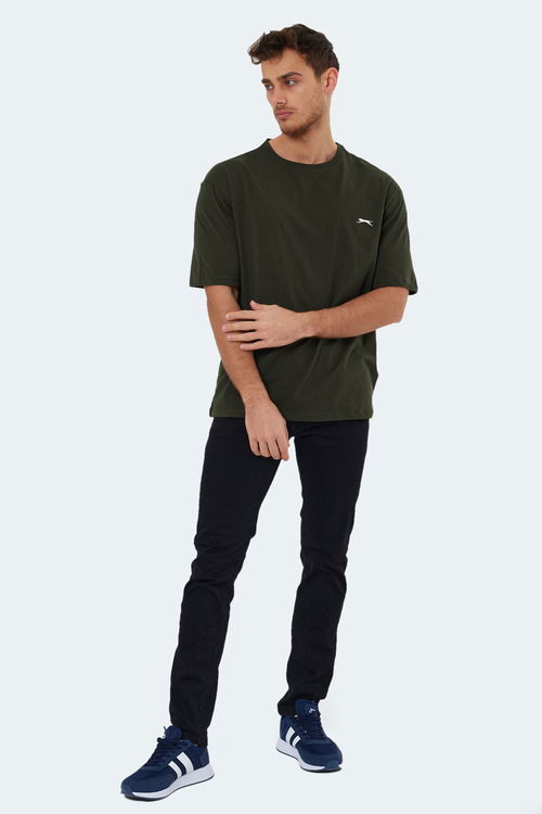 KAISER IN Oversize Erkek Tişört Koyu Yeşil