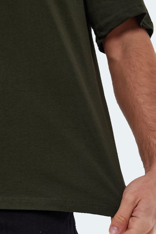 KAISER IN Oversize Erkek Tişört Koyu Yeşil