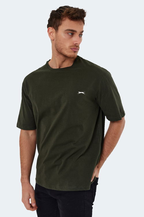 KAISER IN Oversize Erkek Tişört Koyu Yeşil