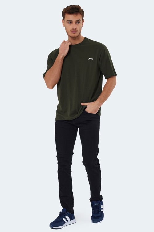 KAISER IN Oversize Erkek Tişört Koyu Yeşil