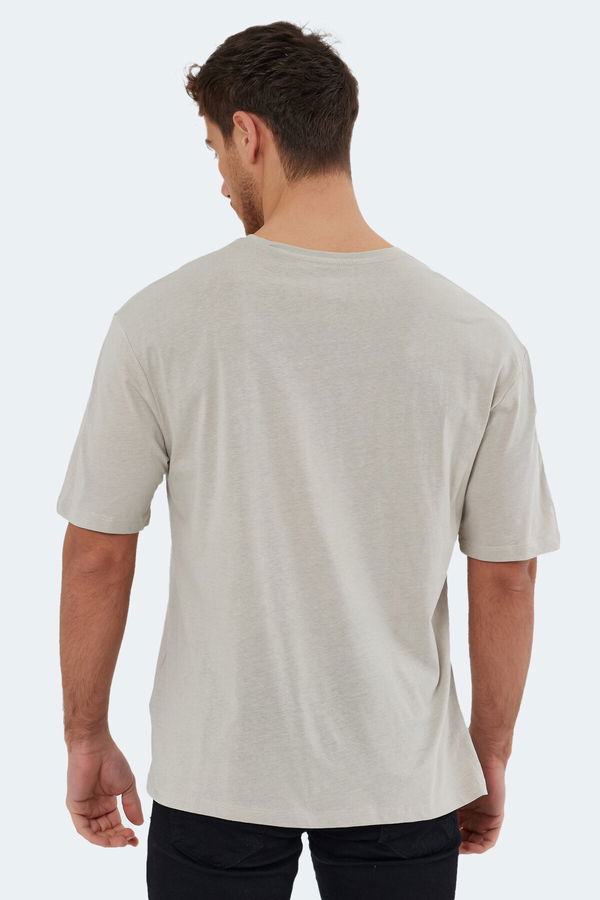 KAISER IN Oversize Erkek Tişört Taş Gri