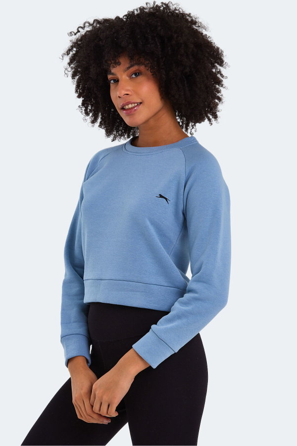 Slazenger KAITO IN Kadın Mavi Sweatshırt